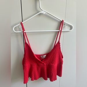 Urban Outfitters red cropped top
